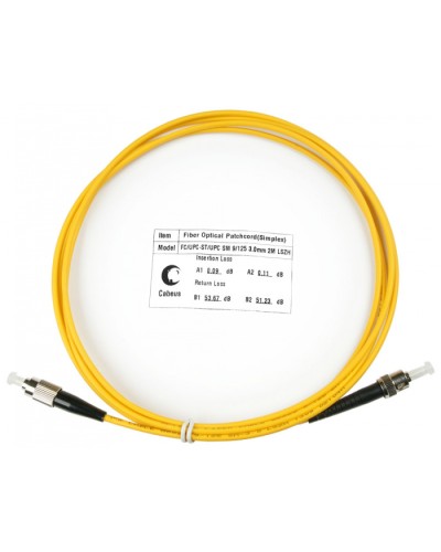 Шнур оптический simplex FC-ST 9/125 sm 2м LSZH Cabeus FOP(s)-9-FC-ST-2m в Нижнем Новгороде Патч-корды оптические Pintop.ru