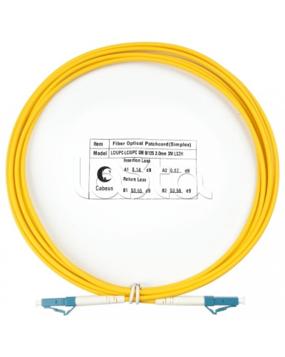 Шнур оптический simplex LC-LC 9/125 SM 3 м LSZH Cabeus FOP(s)-9-LC-LC-3M в Нижнем Новгороде Патч-корды оптические Pintop.ru