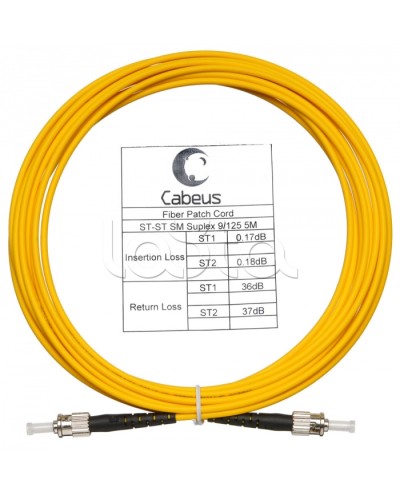 Шнур оптический simplex ST-ST 9/125 sm 25м LSZH Cabeus FOP(s)-9-ST-ST-25m в Нижнем Новгороде Патч-корды оптические Pintop.ru