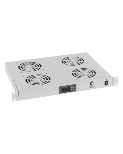 Панель вентиляционная с 4 вентиляторами с цифровым термодатчиком Cabeus JG03t в Нижнем Новгороде Вентиляторные модули Pintop.ru