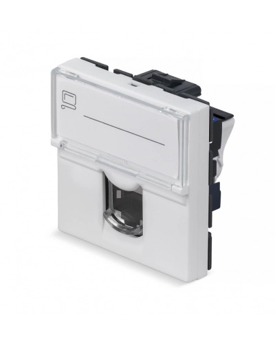 Модуль Keystone Jack RJ-45(8P8C), 180 градусов, категория 6 Cabeus (KJ-RJ45-Cat.6-180T-FP-L-45) в Нижнем Новгороде Модули Keystone Pintop.ru