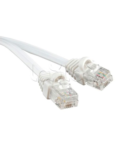 Патч-корд 6p4c телефонный, 0.5 м, белый Cabeus PC-TEL-RJ12-0.5m в Нижнем Новгороде Патчкорды (медные) Pintop.ru