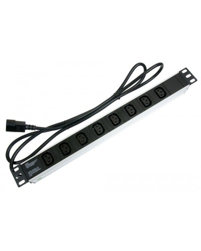 Блок на 8 розеток IEC 320 горизонтальный для 19 шкафов Cabeus (PDU-8I-2IEC) в Нижнем Новгороде Блоки розеток Pintop.ru