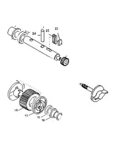 Выходной вал BX-E, BX-E241 Came 119RIBX015 в Нижнем Новгороде Запчасти для шлагбаумов и автоматики Pintop.ru