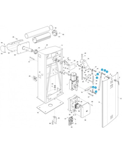 Коромысло в сборе Came 119RIG164 в Нижнем Новгороде Запчасти для шлагбаумов и автоматики Pintop.ru