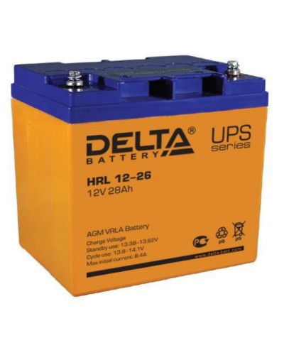 Аккумулятор свинцово-кислотный Delta HRL АКБ 12 - 26 в Нижнем Новгороде Электротехническое оборудование Pintop.ru
