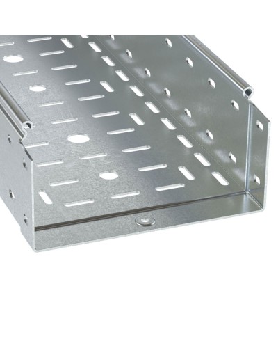 Лоток перфорированный 300х100 L 3000 толщ. 1,0 мм, цинк-ламельный DKC (3534410ZL) в Нижнем Новгороде Кабельные лотки Pintop.ru