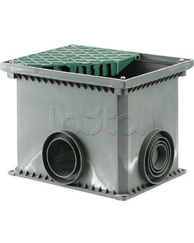 Смотровой переходной колодец без дна для двустенных труб 335х240х255 мм DKC 025003 в Нижнем Новгороде Распределительные коробки Pintop.ru