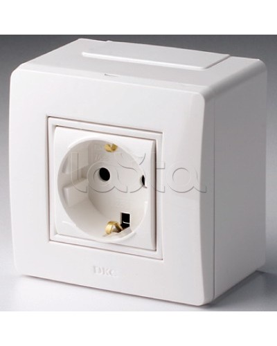 Коробка в сборе с силовой розеткой, белая DKC 10482 в Нижнем Новгороде Распределительные коробки Pintop.ru