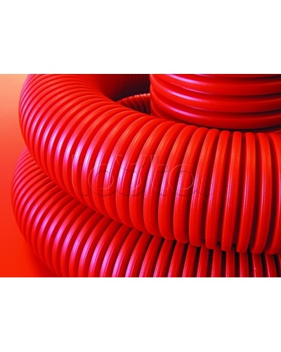 Труба гофрированная двустеннаядля кабельной канализации д.63 мм, красный, с протяжкой DKC 121963100 в Нижнем Новгороде Повороты, муфты, тройники Pintop.ru