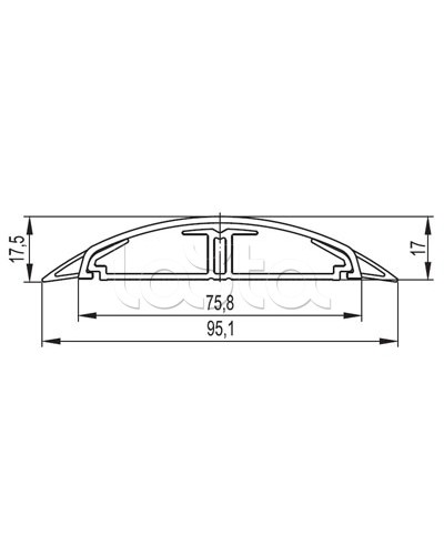 Кабель-канал 75x17 напольный CSP-F DKC 01331 в Нижнем Новгороде Кабель-канал Pintop.ru