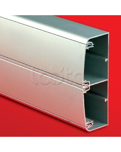 Кабель-канал алюминевый 140х50 (с 2 крышками), цвет серый металлик DKC (01499) в Нижнем Новгороде Кабель-канал Pintop.ru