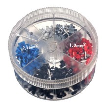 Контейнер наконечников-гильз с изолир.фланцем 1,50 кв.мм черный 1 упаковка - 1000 шт DKC 2ARTD10015