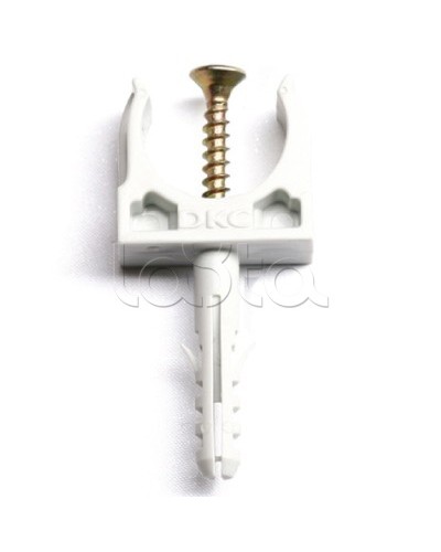 Держатель с защелкой и дюбелем, д.16 мм DKC 51316 в Нижнем Новгороде Держатели, клипсы, скобы Pintop.ru