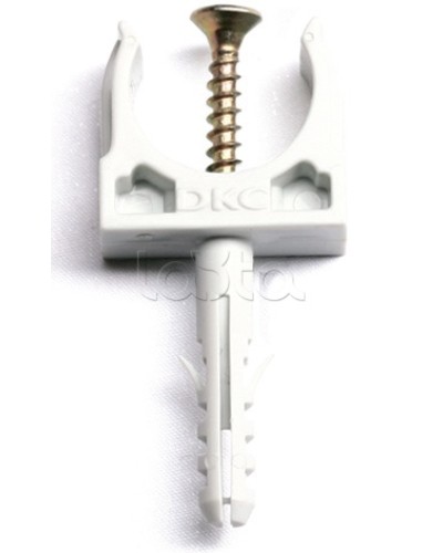 Держатель с защелкой и дюбелем, д.32 мм DKC 51332 в Нижнем Новгороде Держатели, клипсы, скобы Pintop.ru