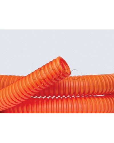 Труба ПНД гибкая гофр. д.16мм, лёгкая без протяжки, 100м, цвет оранжевый DKC 70916 в Нижнем Новгороде Труба гофрированная Pintop.ru
