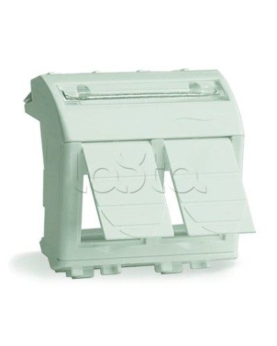 Адаптер для 2-х информационных разъемов Systimax, белый, 2мод DKC 76617B в Нижнем Новгороде Аксессуары для стоек и шкафов Pintop.ru