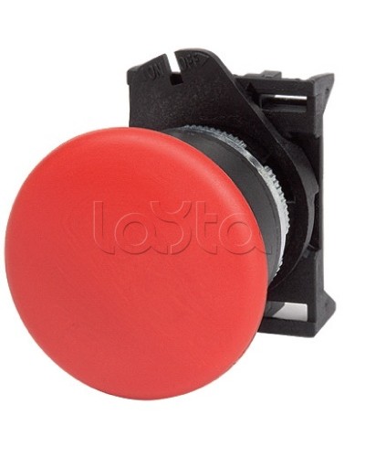 Кнопка грибовидная, прозрачная с фиксацией, красная д. 40 DKC ABHL1M4N в Нижнем Новгороде Аксессуары для стоек и шкафов Pintop.ru