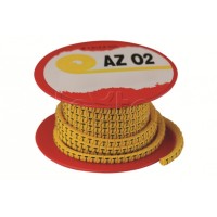 Колечко маркировочное 2, 2.5-4мм. черное на желтом DKC AZO302BY