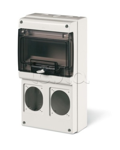 Корпус на 8 модулей и 2 поста с основанием 70х87 мм. Тип M340 DKC DIS6722300 в Нижнем Новгороде Аксессуары для стоек и шкафов Pintop.ru