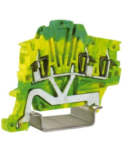 Зажим для заземления, 1 ввод/2 вывода, 1,5 кв.мм желто-зеленый DKC ZHT410 в Нижнем Новгороде Держатели, клипсы, скобы Pintop.ru