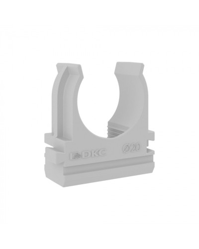 Держатель-клипса быстрого монтажа, для крепления труб, ф20мм, пластик, RAL 7035 DKC 51020M в Нижнем Новгороде Держатели, клипсы, скобы Pintop.ru