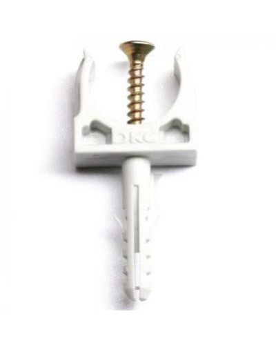 Держатель с защелкой и дюбелем, д.25 мм DKC 51325R5 в Нижнем Новгороде Держатели, клипсы, скобы Pintop.ru