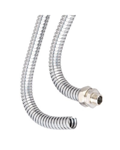 Металлорукав из оцинкованной стали DN 26мм Dвнутр=26.5 мм Dнар=30.0 мм IP40 25м DKC (667R2630) в Нижнем Новгороде Металлорукав Pintop.ru