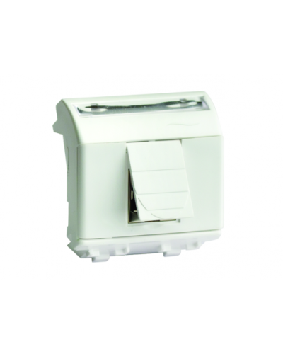 Розетка USB 2.0, со шторкой, белый RAL 9010, 1 разъем, 2М, BRAVA DKC 76202B в Нижнем Новгороде Аксессуары для стоек и шкафов Pintop.ru