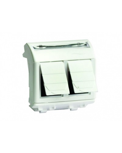 Комп.роз. RJ45 кат.6 (2 разъема 8P8C, Hyperline) Brava, белая, 2М DKC (76452B) в Нижнем Новгороде Розетки компьютерные и телефонные Pintop.ru