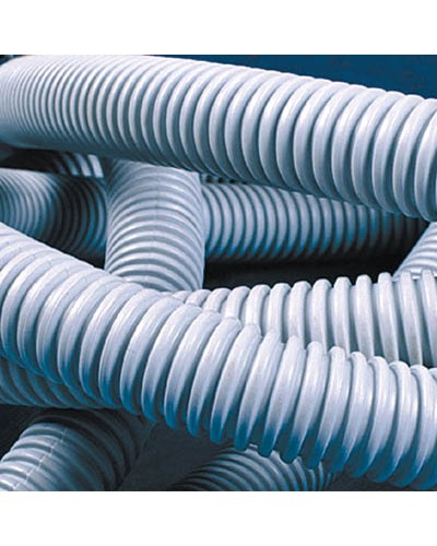 Труба гофрированная самозатухающий ПВХ 50 мм с зондом лёгкая DKC 91950 (15 м) в Нижнем Новгороде Труба гофрированная Pintop.ru