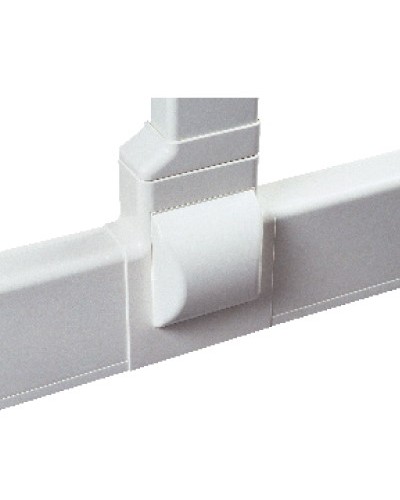 Тройник для плинтусного короба 100х40 мм с отводом на короб 90х40 мм, белый DKC AIR10047 в Нижнем Новгороде Повороты, муфты, тройники Pintop.ru