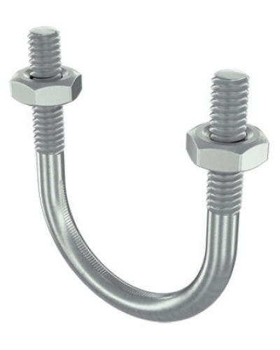 Скоба монтажная U-образная с резьбой М6 с гайками для труб d 1/2 DKC BHU11012 в Нижнем Новгороде Держатели, клипсы, скобы Pintop.ru
