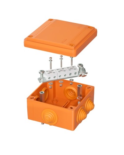 Коробка пластиковая FS с кабельными вводами и клеммниками, IP55,100х100х50мм, 6р, 4мм.квDKC (FSB11604) в Нижнем Новгороде Распределительные коробки Pintop.ru