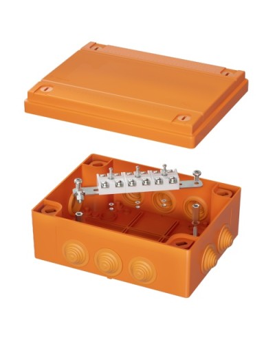 Коробка распределительная IP55, пластиковая с кабельными вводами и клеммниками 240х190х90мм DKC FSK41610 в Нижнем Новгороде Распределительные коробки Pintop.ru