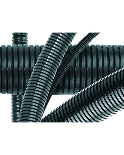 Труба гофрированная DN36мм, ПВ-0, D вн 36,3 мм, D нар 42,5 мм, полиамид 6, без протяжки DKC PA603643F0 в Нижнем Новгороде Труба гофрированная Pintop.ru