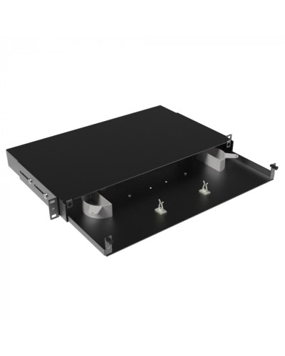 Оптическая полка выдвижная, без лицевой панели, неукомплектованная, 1U,черная DKC RNFPE1U24 в Нижнем Новгороде Кроссы оптические Pintop.ru