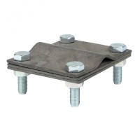 Зажим заземлитель 20 - полоса 50 (пластина 70*80мм) Cu EKF PROxima (lp-57080-cu)