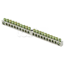 Шина PEN "ноль-земля" (6x9мм) 20 отв. цинк крепеж по центру EKF PROxima (sn1-63-20)