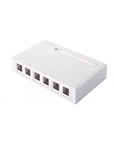 Коробка арендатора 6 портов Eurolan (12B-00-06WT) в Нижнем Новгороде Распределительные коробки Pintop.ru