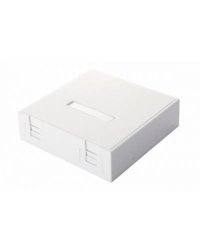 Настенная коробка 2-портовая с катушкой намотки запаса, белый Eurolan (12B-05-02WT) в Нижнем Новгороде Розетки компьютерные и телефонные Pintop.ru