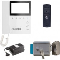 Комплект видеодомофона Falcon Eye Taurus (Видеодомофон. Дисплей 4,3 дюйма, TFT, разрешение 480 × 272, сенсорные кнопки. Подключение: до 2-х вызывных панелей и до 2-х камер, OSD меню. Питание: AC 220 В, встроенный БП. Вызывная видеопанель. Накладная,