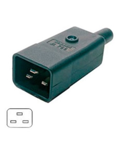 Разъем IEC 60320 C20 220В 16A на кабель Hyperline CON-IEC320C20 в Нижнем Новгороде Коммутационные изделия Pintop.ru