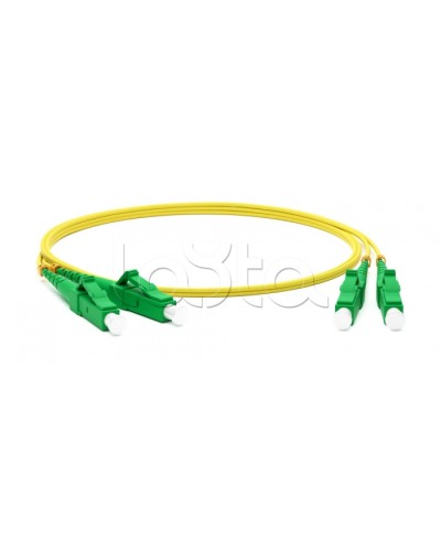 Патч-корд волоконно-оптический одномодовый SM 9/125 (OS2), LC/APC-LC/APC, duplex, LSZH, 2 м Hyperline FC-D2-9-LC/AR-LC/AR-H-2M-LSZH-YL в Нижнем Новгороде Патч-корды оптические Pintop.ru