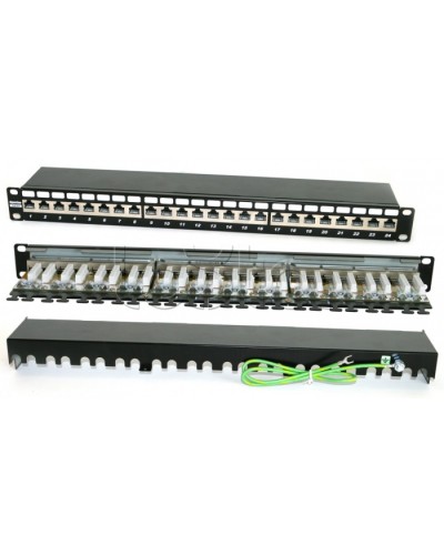 Патч-панель Hyperline PP2-19-24-8P8C-C6A-SH-110D в Нижнем Новгороде Патч панель Pintop.ru