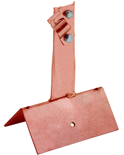 Держатель проводника круглого 6-10мм винтовой для конька широкого h=100мм медь IEK (ZDP81-50-4-16-100) в Нижнем Новгороде Крепеж Pintop.ru