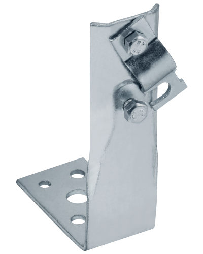 Держатель проводника круглого 6-10мм винтовой угловой h=150мм оцинкованная сталь HDZ IEK (ZDP87-14-1-16-150) в Нижнем Новгороде Крепеж Pintop.ru