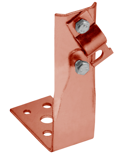 Держатель проводника круглого 6-10мм винтовой угловой h=60мм медь IEK (ZDP87-50-1-16-60) в Нижнем Новгороде Крепеж Pintop.ru