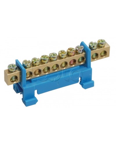 Шина нулевая с DIN-изолятором ШНИ-6x9-10-С-С IEK YNN10-69-10P-K07 в Нижнем Новгороде Клеммные колодки Pintop.ru