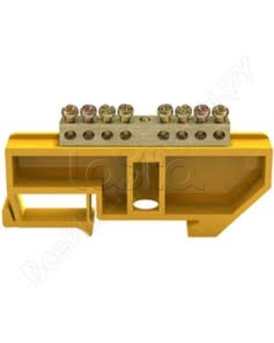 Шина PE земля на DIN-изоляторах ШНИ-6х9-8-Д-Ж IEK YNN10-69-8D-K05 в Нижнем Новгороде Клеммные колодки Pintop.ru